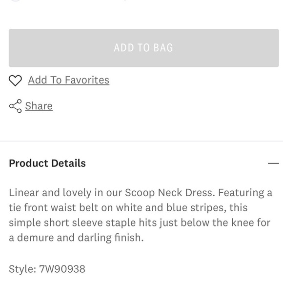 Lucky Brand Scoop Neck Dress Stripe Tie-Waist Blue - Picture 9 of 9